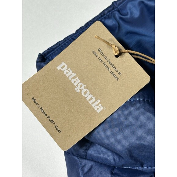 Patagonia Nano Puff Vest Clement Blue Full Zip Primaloft 84243 Mens NWT New - Picture 10 of 11